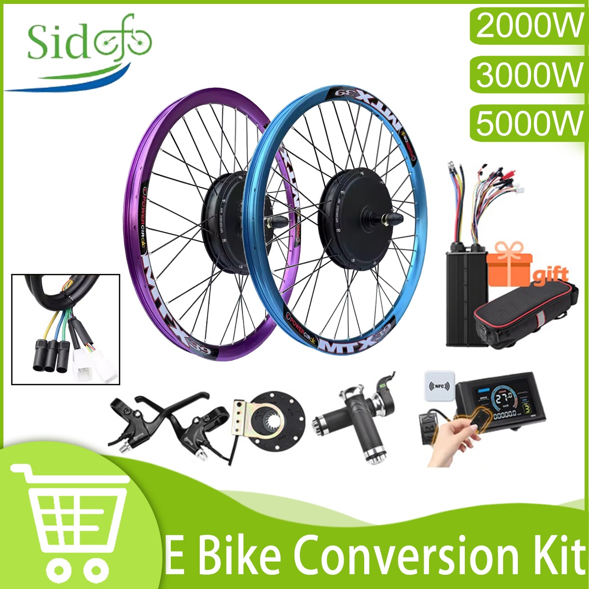 5000W Hub Motor Kit 72V - Nieuwe Upgrade E-bike Ombouwset MTX39 Elektrische