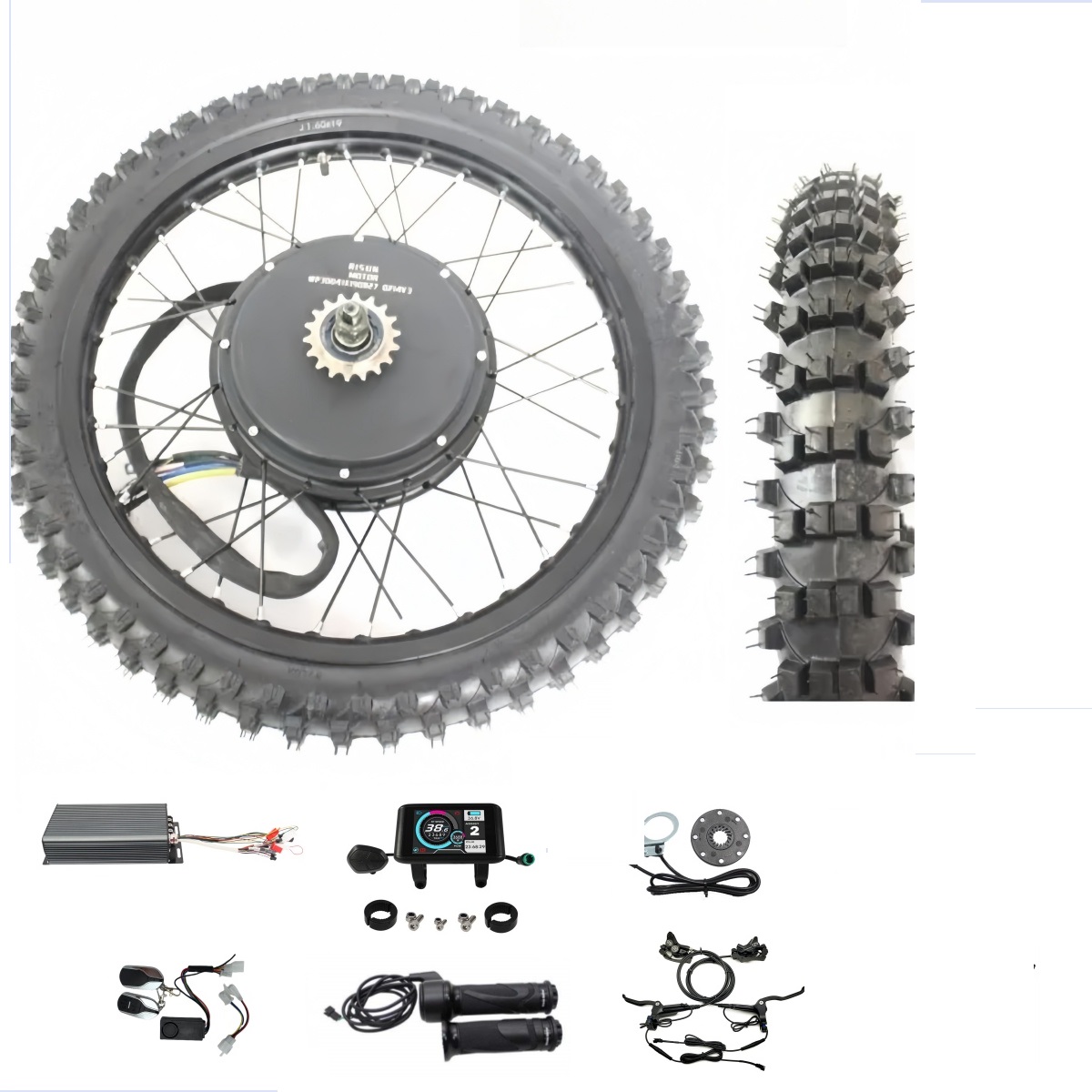 Ebike 48 V-72 V 3000-8000 W 17 - 72V 8000W Brushless Hub Motor recensie en prijs