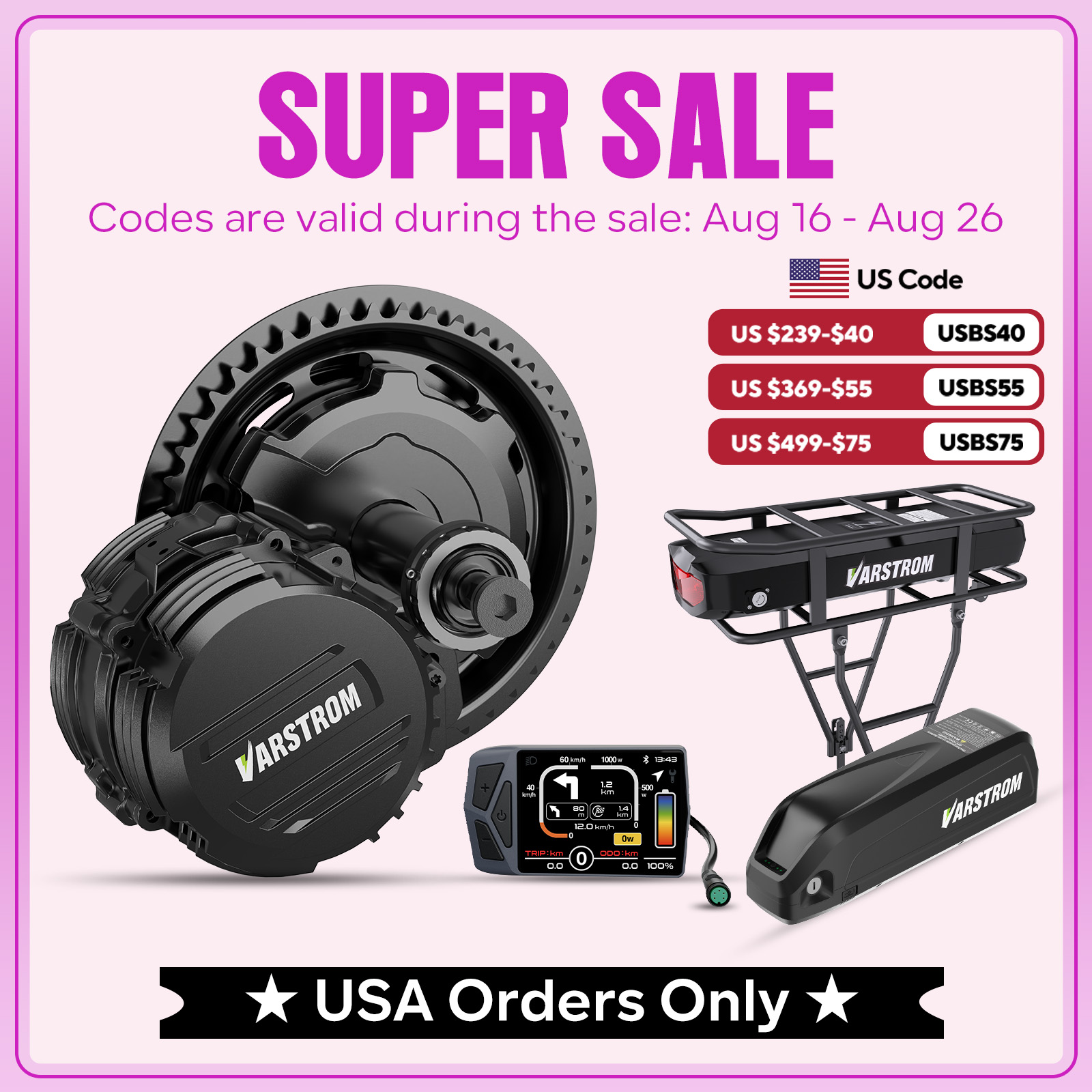 Varstrom TSDZ2B TSDZ8 TSDZ16 M - High Torque Brushless Mid Motor Kit recensie en prijs